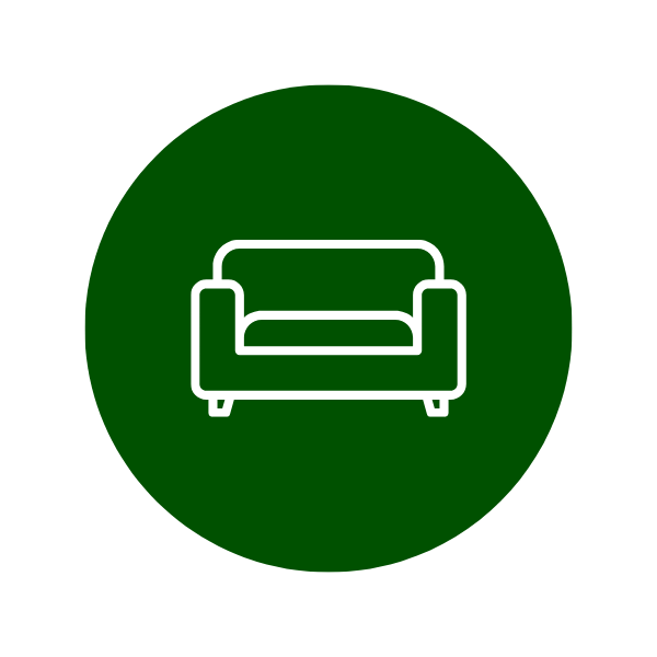 אייקון של ספה המסמל עיצוב משרד